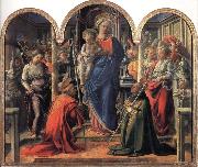Fra Filippo Lippi Madonna and Child with Angels,St Frediano and St Augustine oil painting reproduction